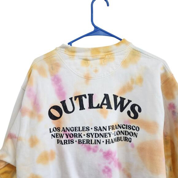 Anine Bing Outlaws Tie Dye Crew Neck Sweatshirt Cotton Pullover Size Medium - Picture 4 of 9